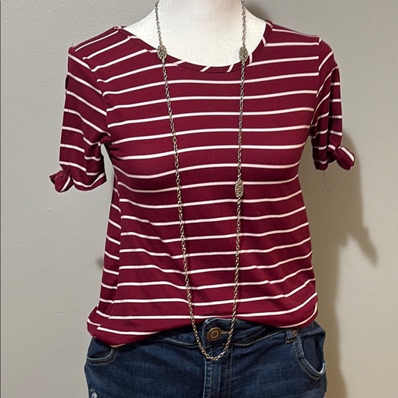 btween Other - btween Red Fitted Short Sleeve T-Shirt